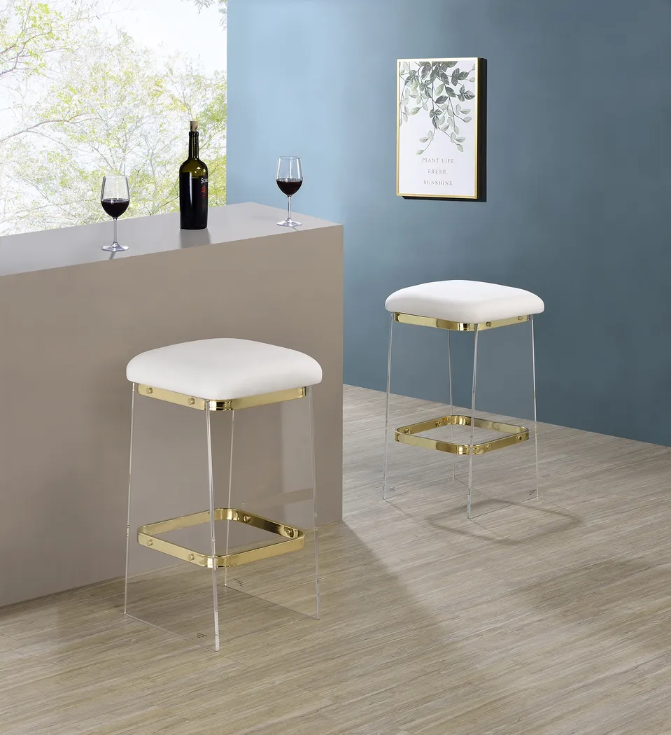 Valelo Gold Counter Stool, Set of 2 - Thumbnail - Image 2
