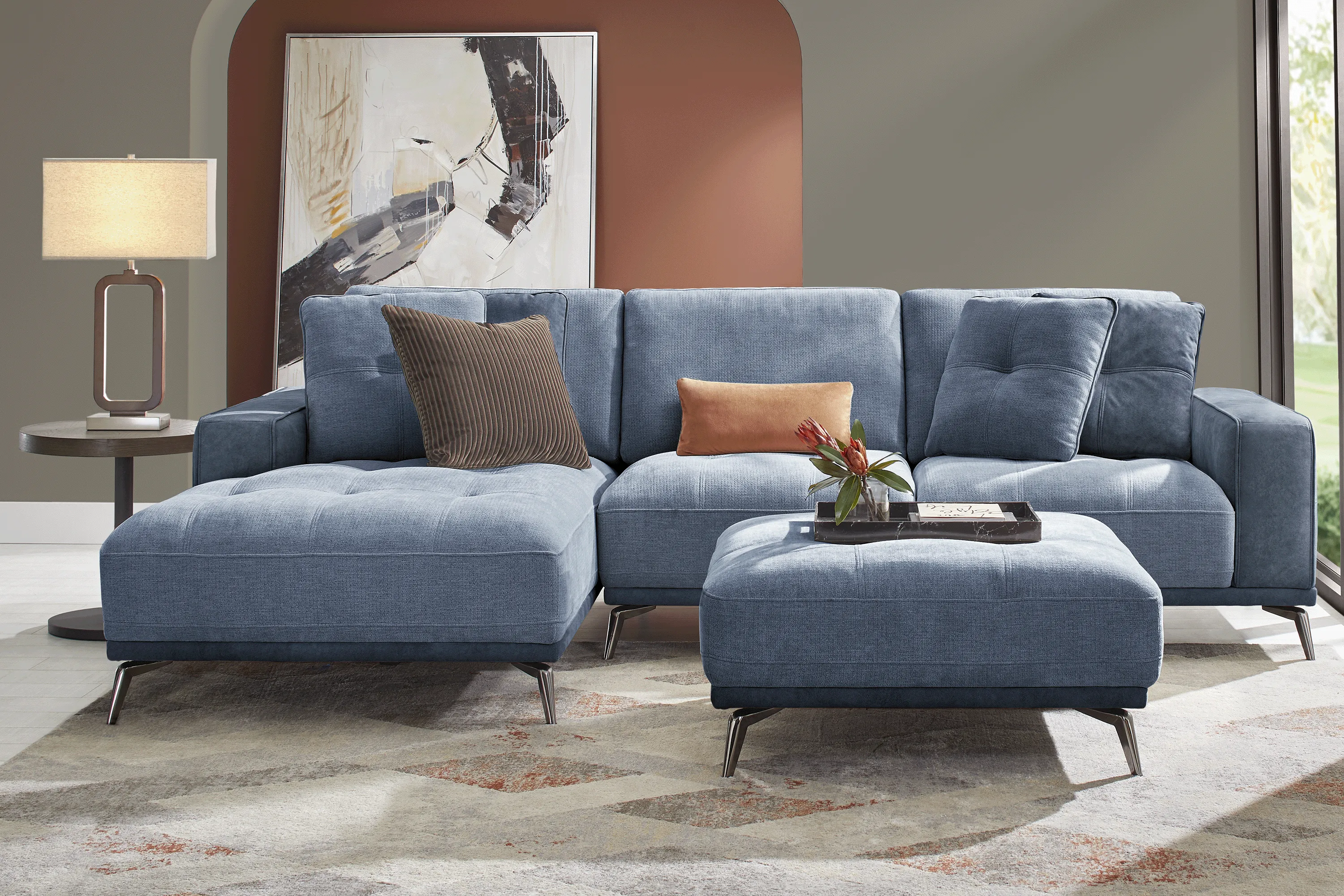 Valencia Blue 2 Pc Sectional - Thumbnail - Image 2