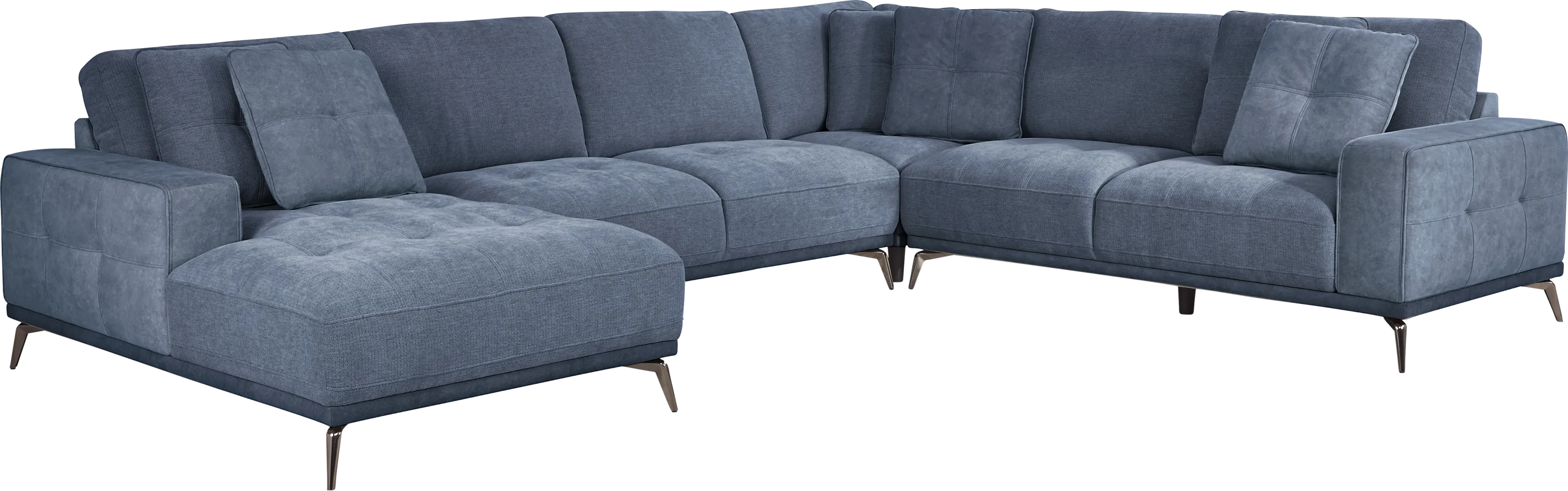 Valencia Blue 4 Pc Sectional - Thumbnail - Image 1