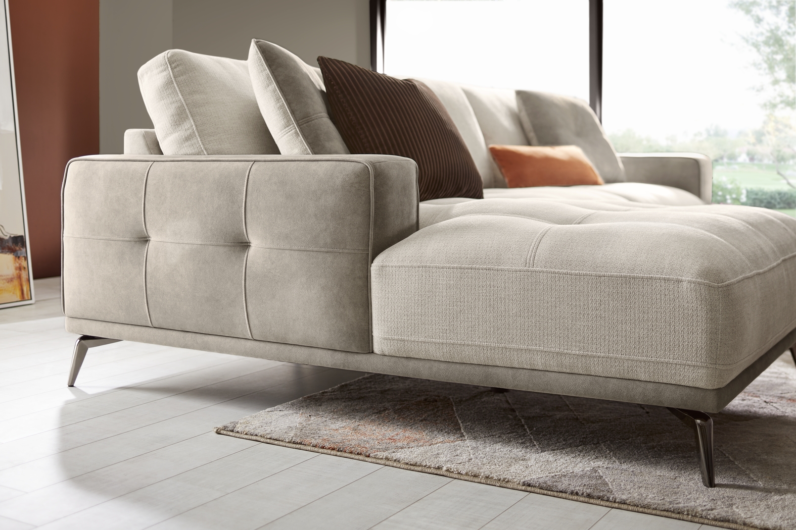 Valencia Light Gray 6 Pc Sectional Living Room - Thumbnail - Image 3