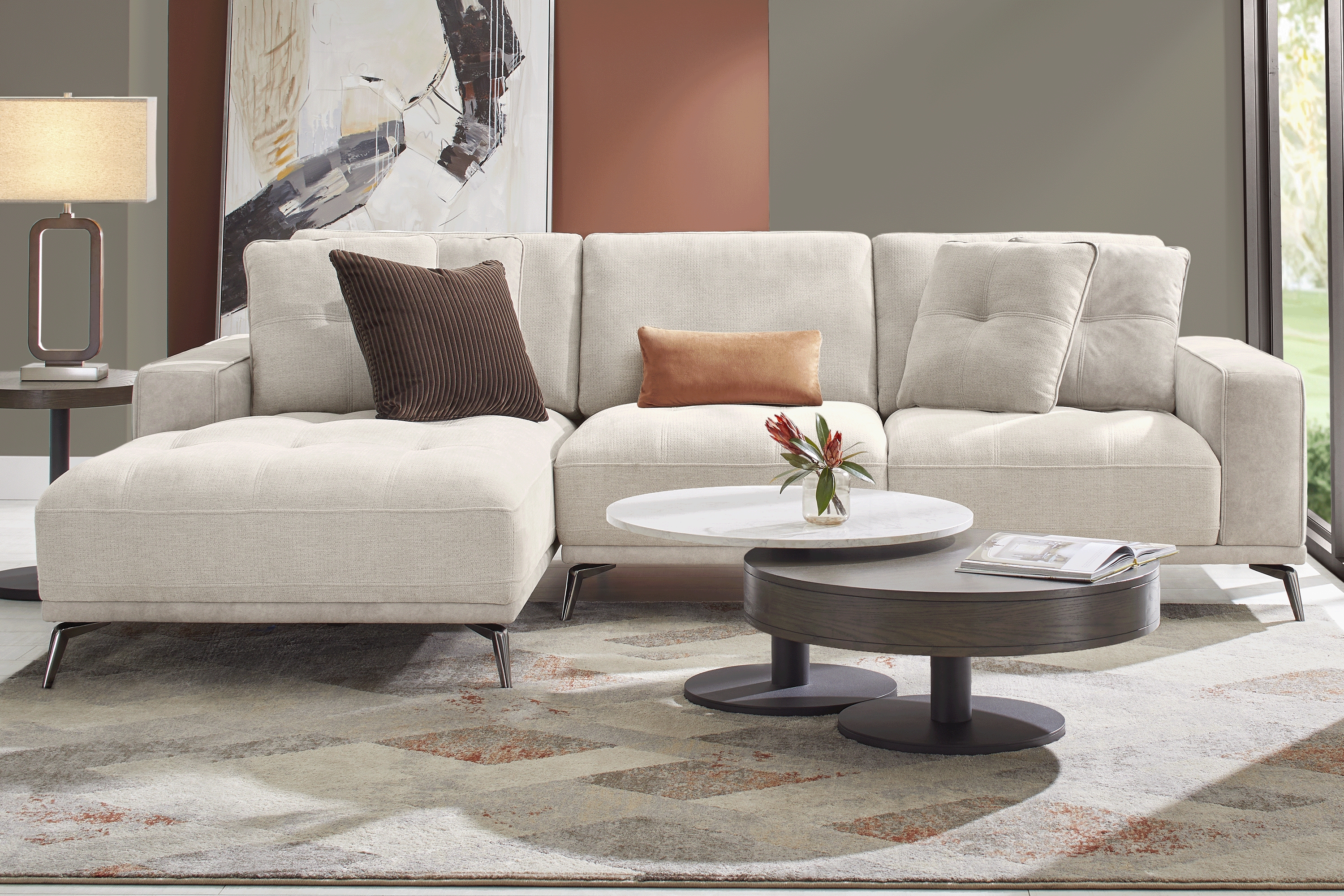 Valencia Light Gray 2 Pc Sectional - Thumbnail - Image 2