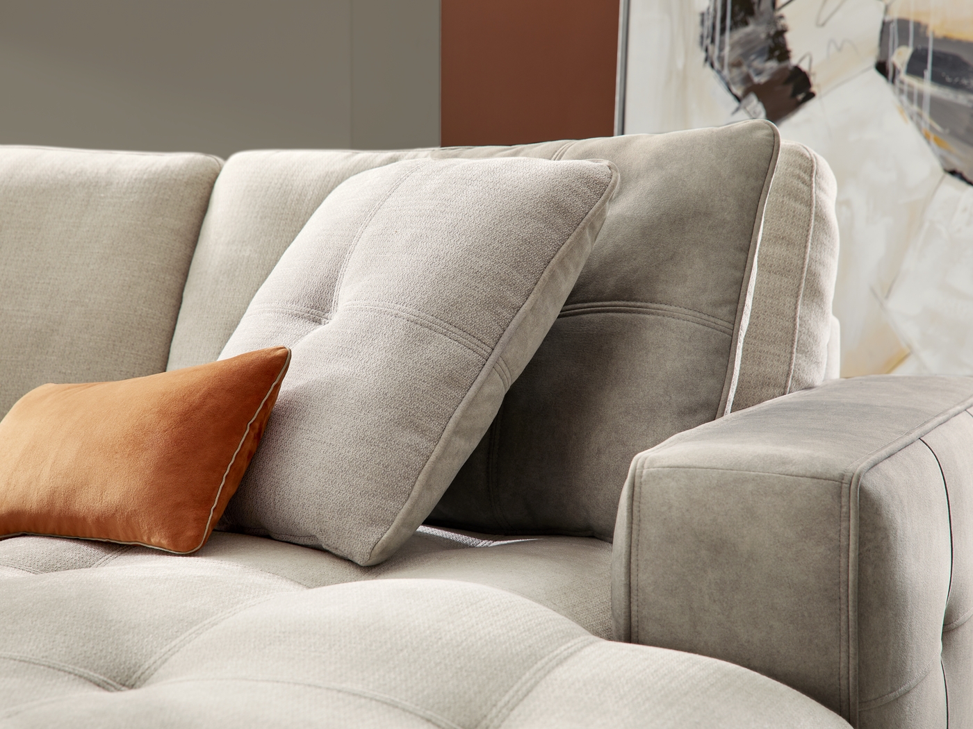 Valencia Light Gray 4 Pc Sectional - Thumbnail - Image 3