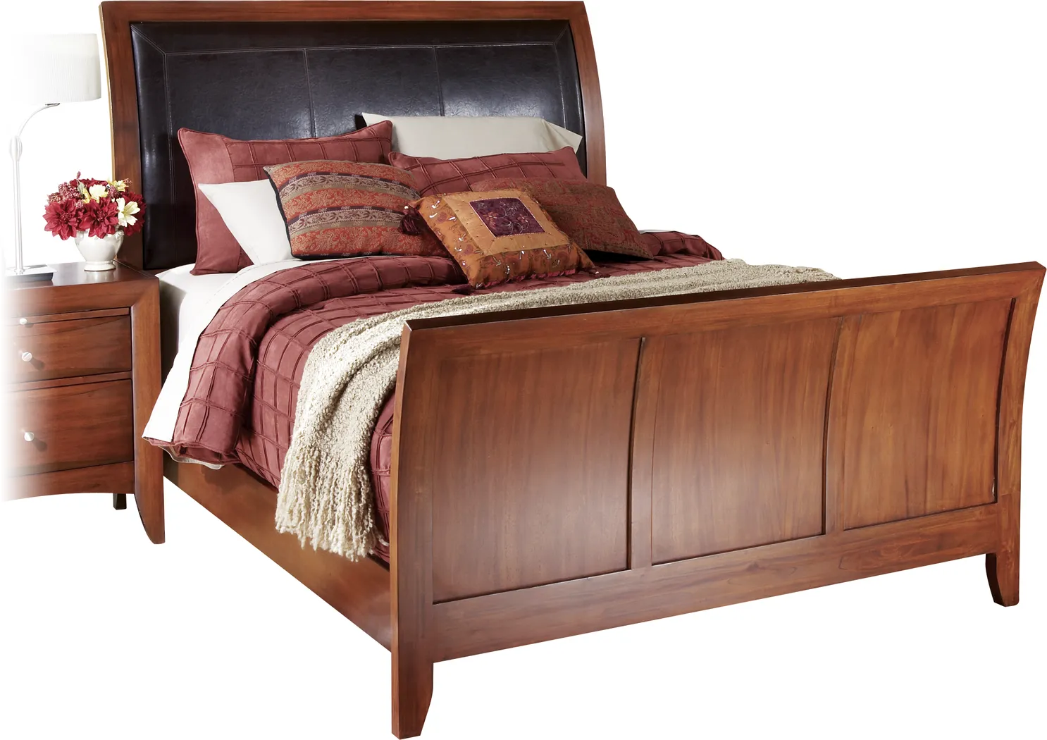 Valencia Light Sleigh 3 Pc King Bed - Thumbnail - Image 1