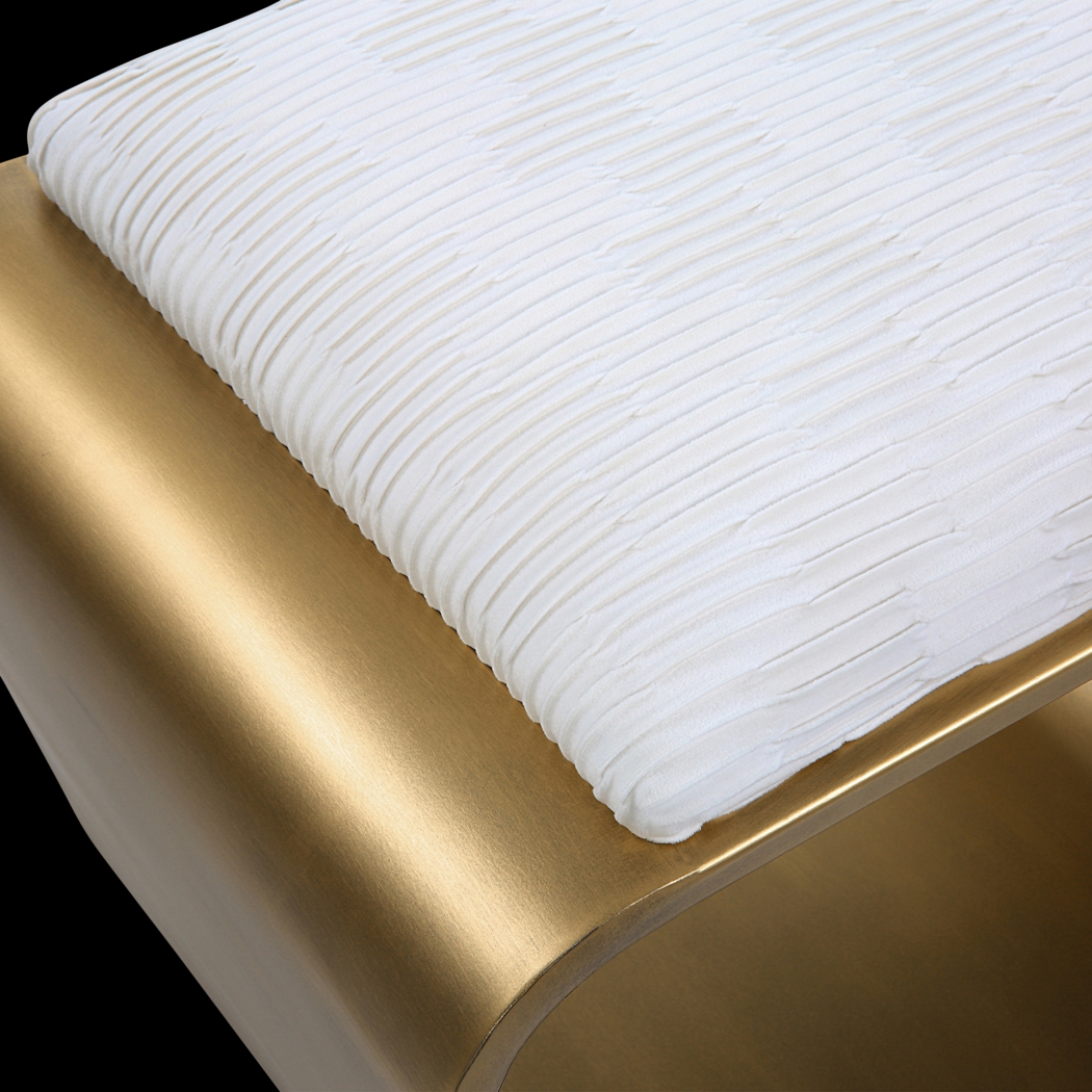 Valenia White Accent Bench - Thumbnail - Image 3