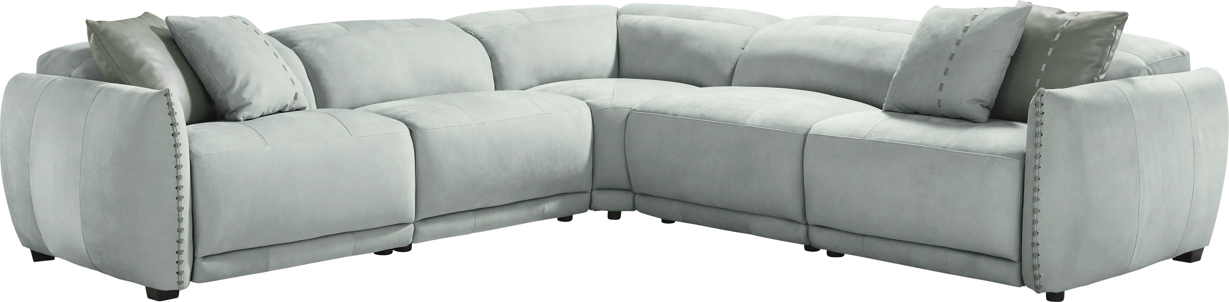 Valerio Hydra Leather 5 Pc Dual Power Reclining Sectional - Thumbnail - Image 3