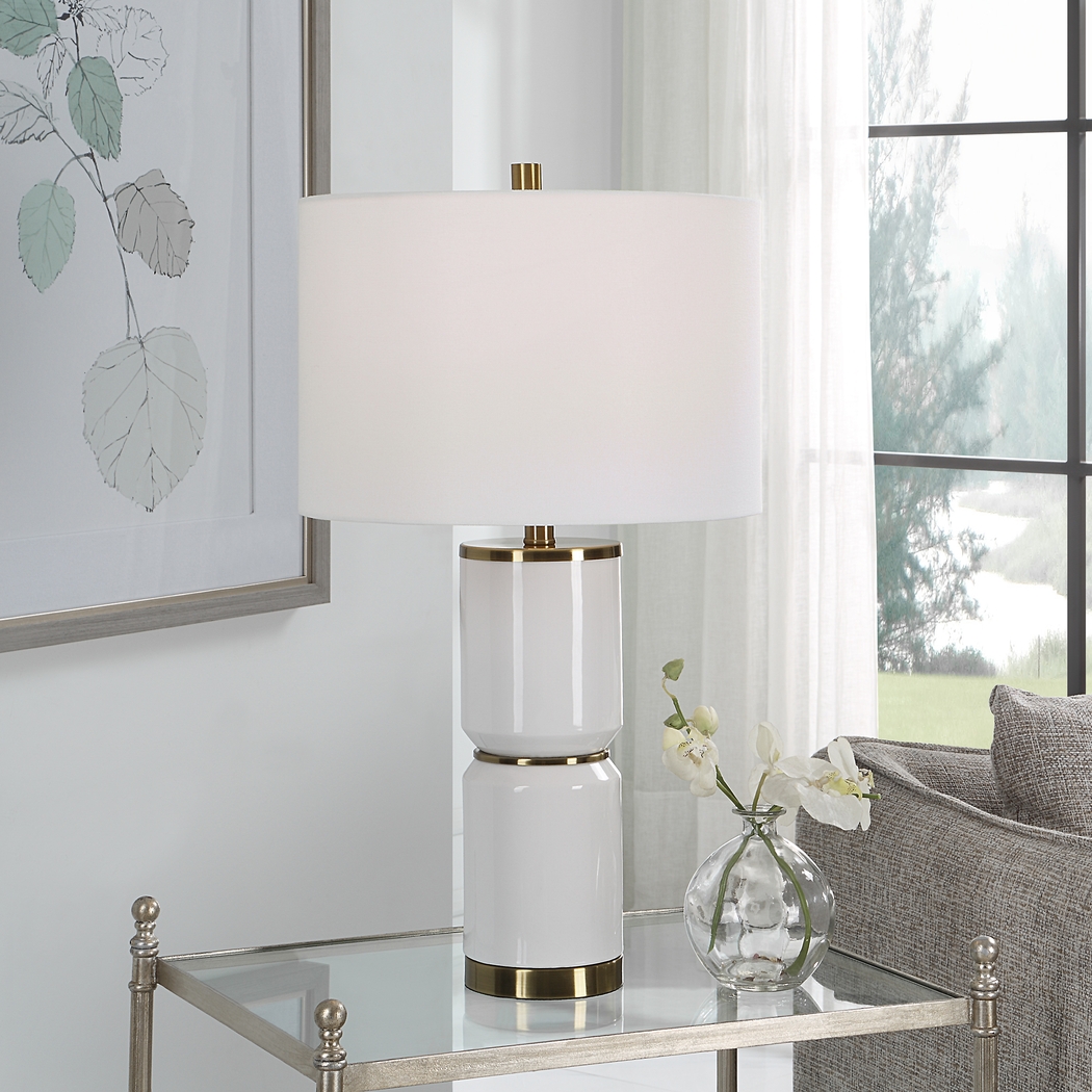 Valesca Circle White Lamp - Thumbnail - Image 3