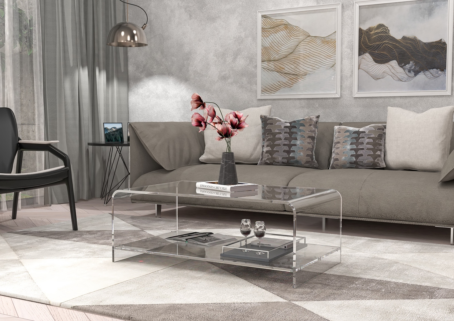 Valesica Clear Cocktail Table - Thumbnail - Image 4