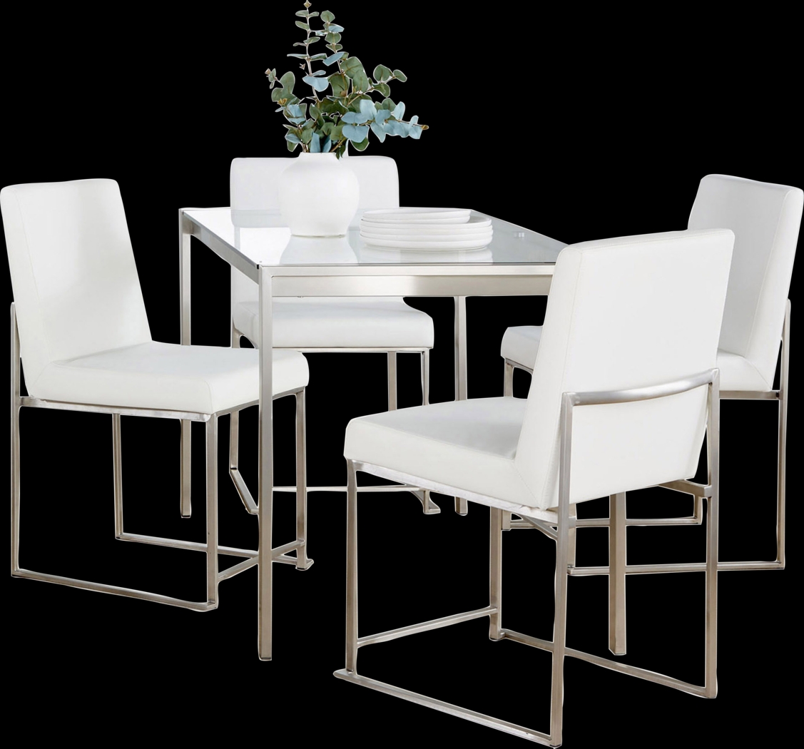 Valeview White 5pc Dining Set - Thumbnail - Image 4