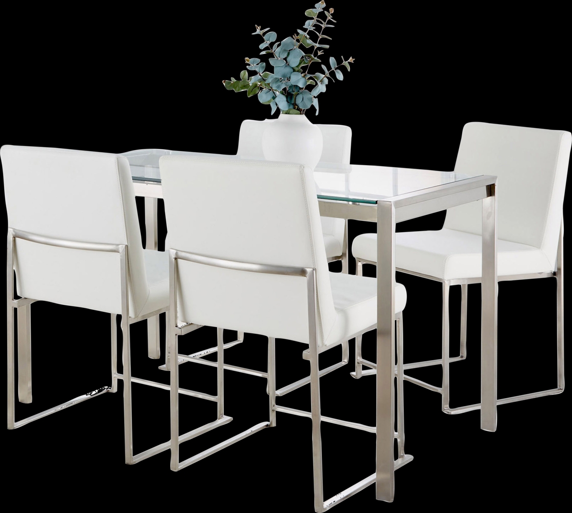 Valeview White 5pc Dining Set - Thumbnail - Image 1