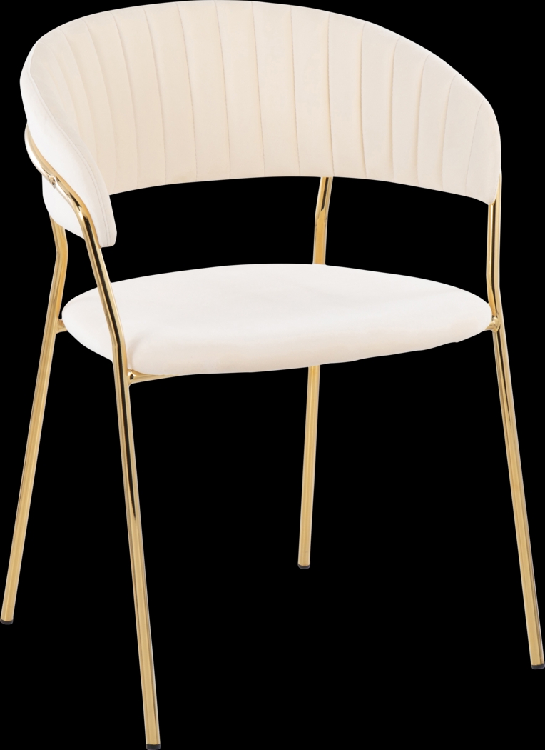 Valhigh Cream Arm Chair, Set of 2 - Thumbnail - Image 2