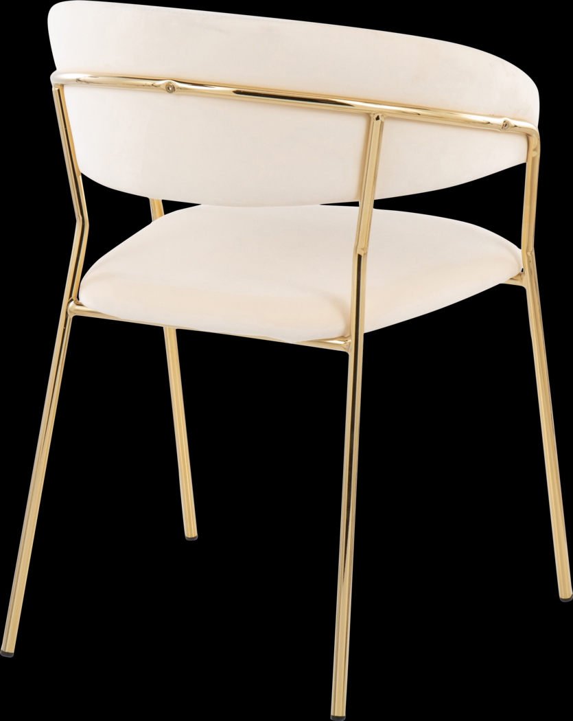 Valhigh Cream Arm Chair, Set of 2 - Thumbnail - Image 4