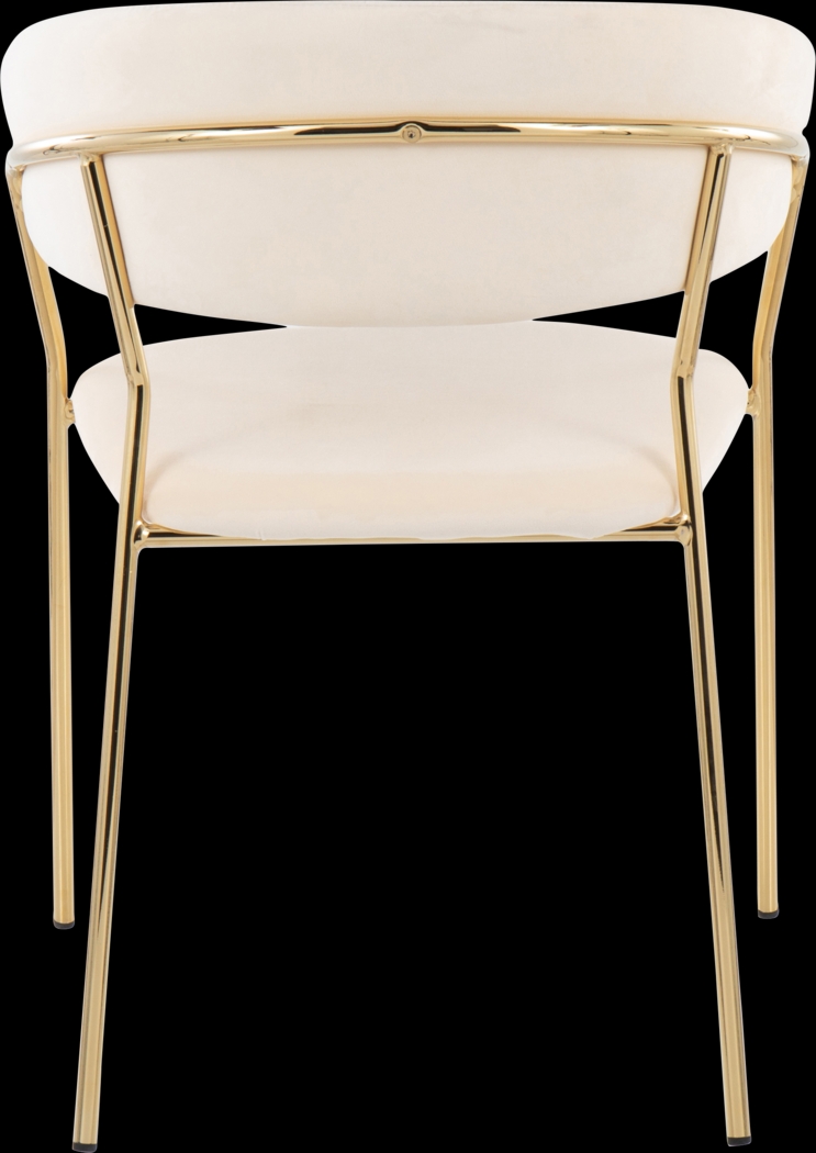 Valhigh Cream Arm Chair, Set of 2 - Thumbnail - Image 5