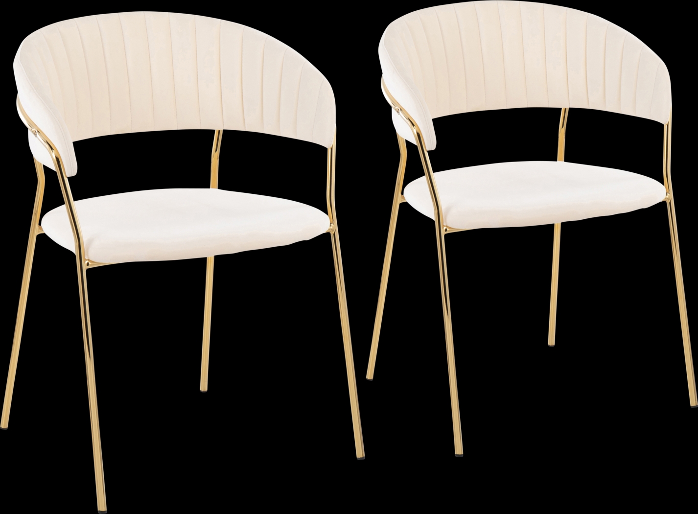 Valhigh Cream Arm Chair, Set of 2 - Thumbnail - Image 1