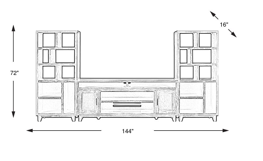 Dimension Image. Please refer to the Dimension Tab on this page for dimension details.