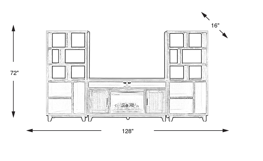 Dimension Image. Please refer to the Dimension Tab on this page for dimension details.