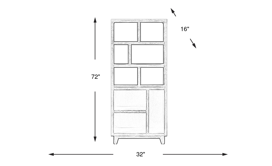 Dimension Image. Please refer to the Dimension Tab on this page for dimension details.