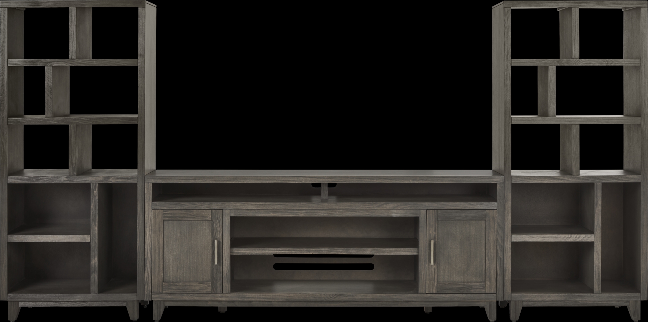 Valinor Smoke 3 Pc Wall Unit with 80 in. Console - Thumbnail - Image 1
