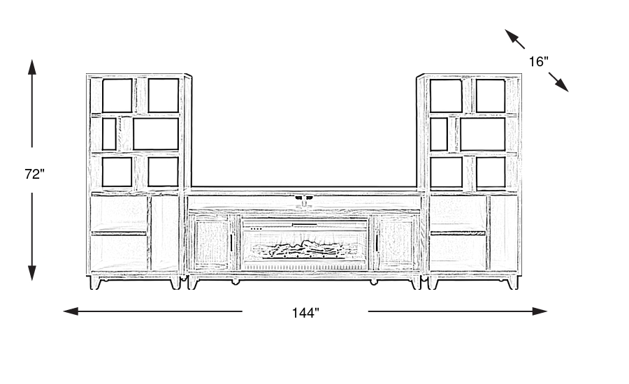 Dimension Image. Please refer to the Dimension Tab on this page for dimension details.