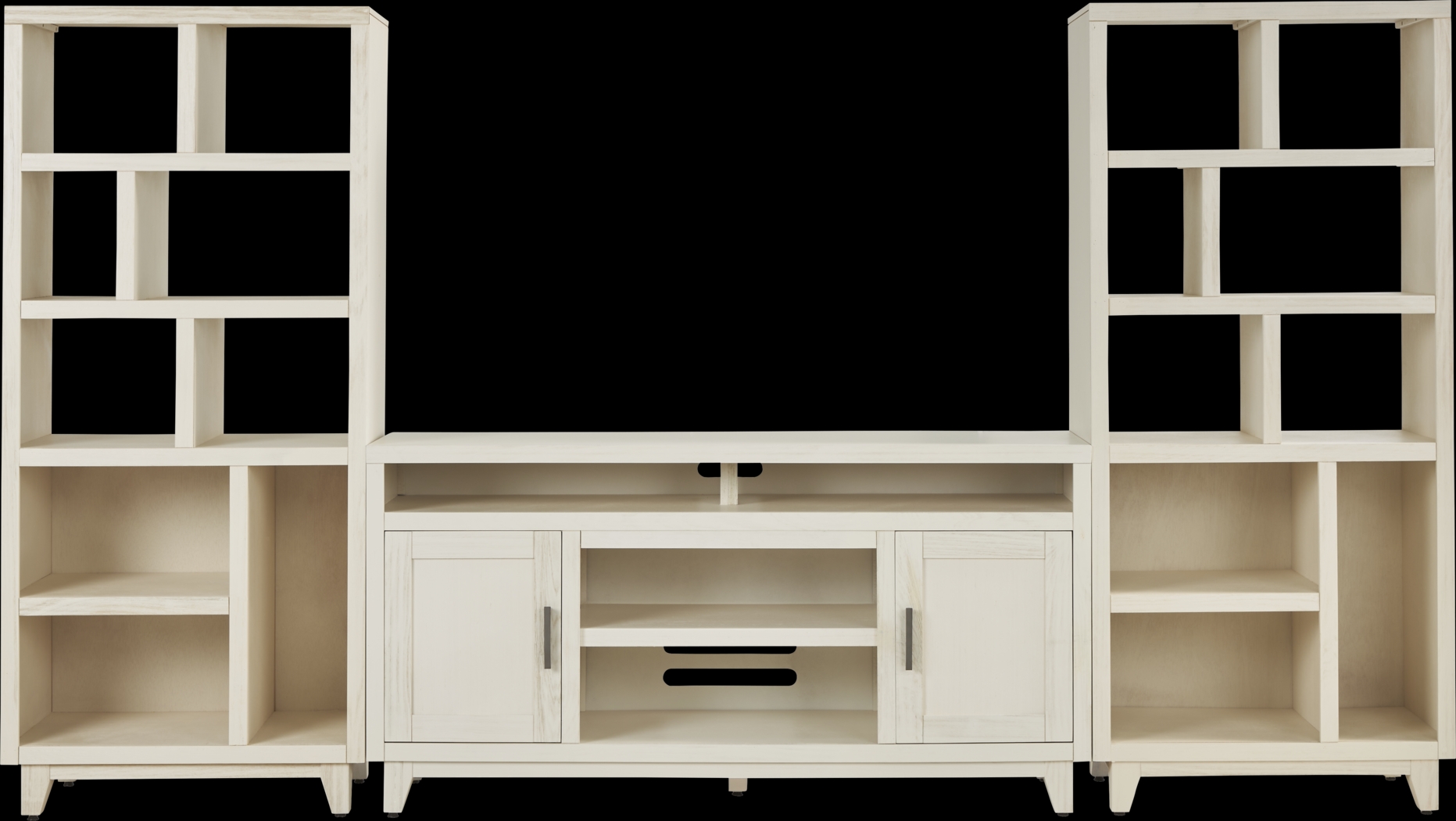 Valinor White 3 Pc Wall Unit with 64 in. Console - Thumbnail - Image 1