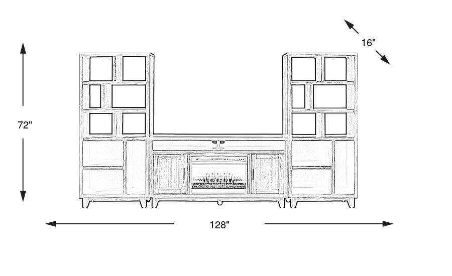 Dimension Image. Please refer to the Dimension Tab on this page for dimension details.