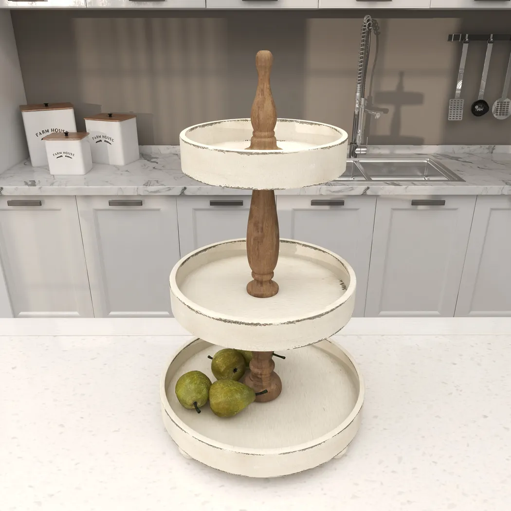 Valky White Tiered Server - Image 3