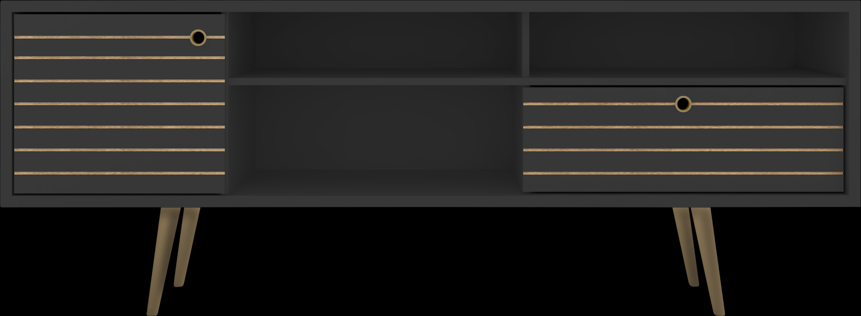 Vallar Black 71 In. Console - Thumbnail - Image 1