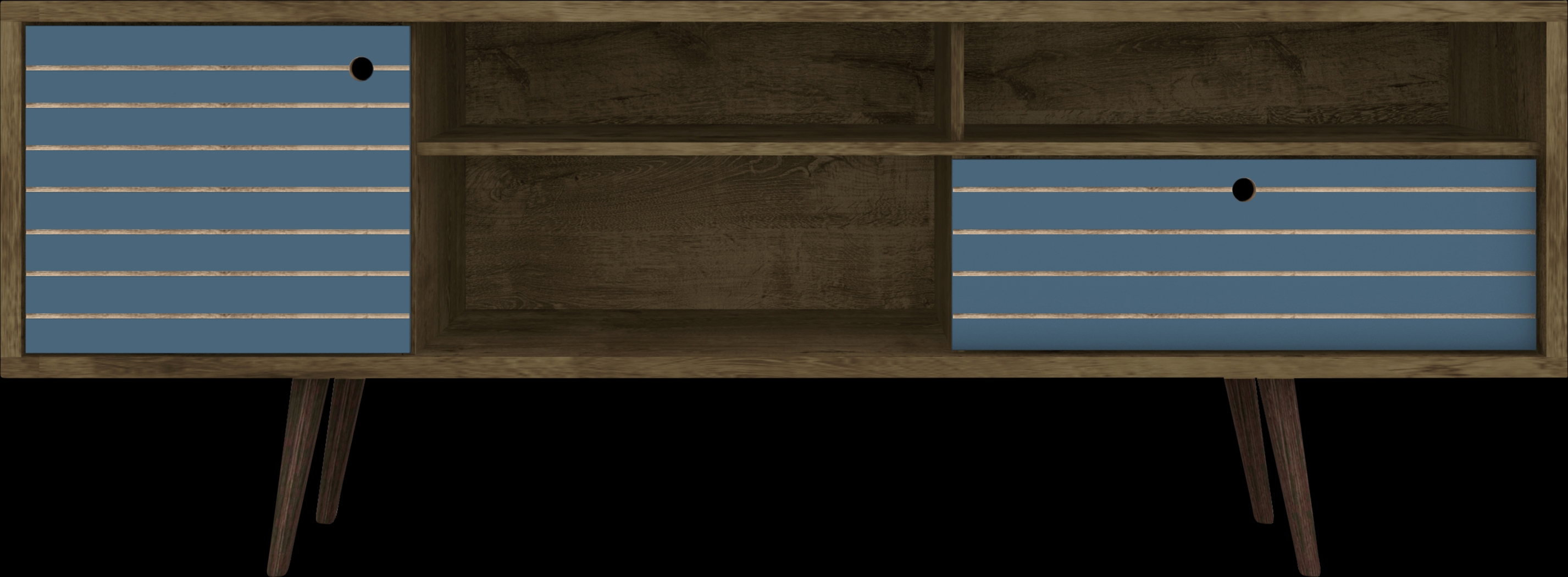 Vallar Brown/Blue 71 In. Console - Thumbnail - Image 1