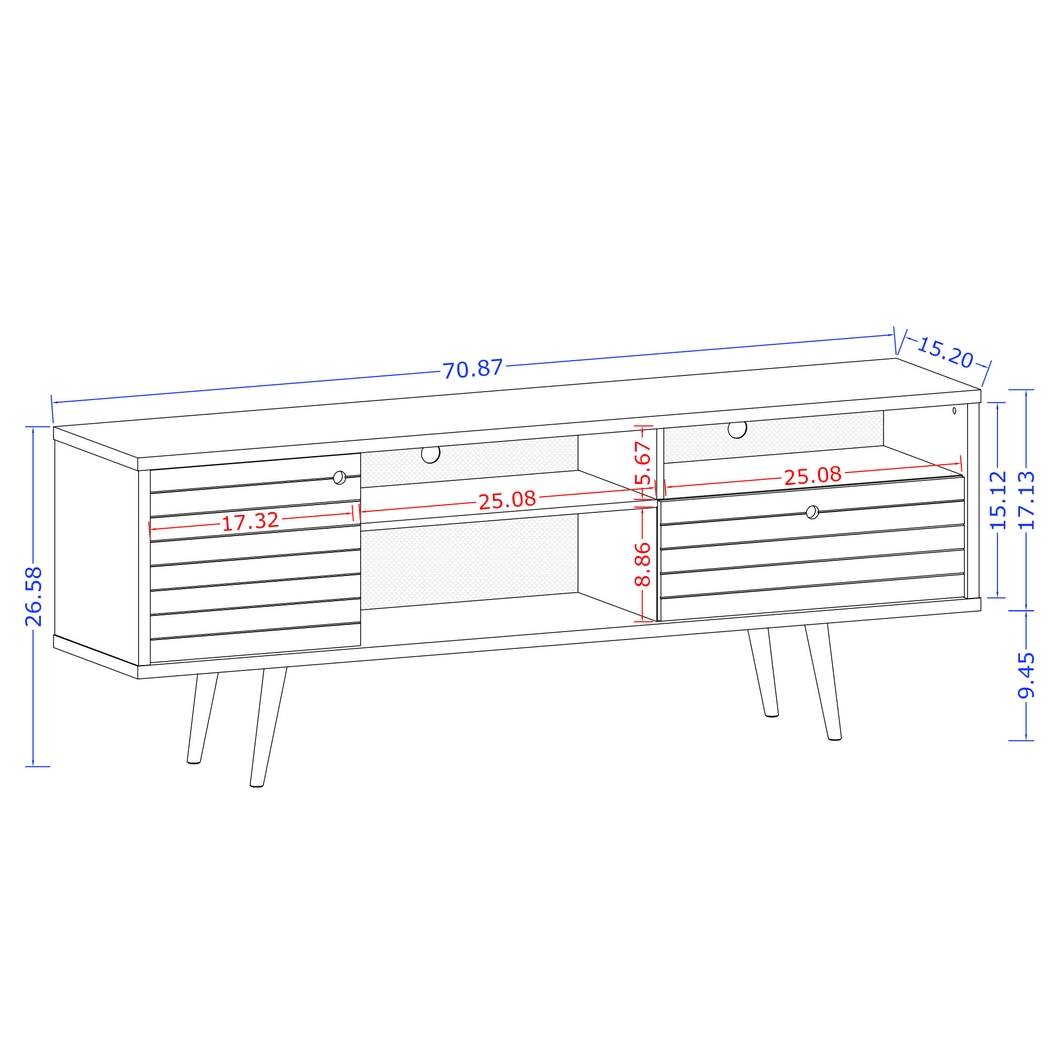 Vallar Brown/White 71 In. Console - Thumbnail - Image 9