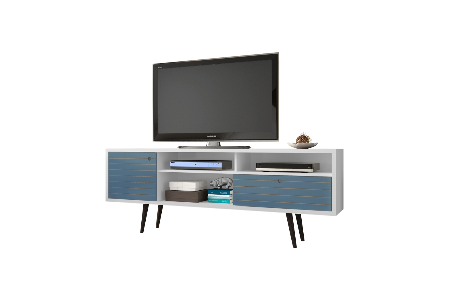 Vallar White/Blue 71 In. Console - Thumbnail - Image 2