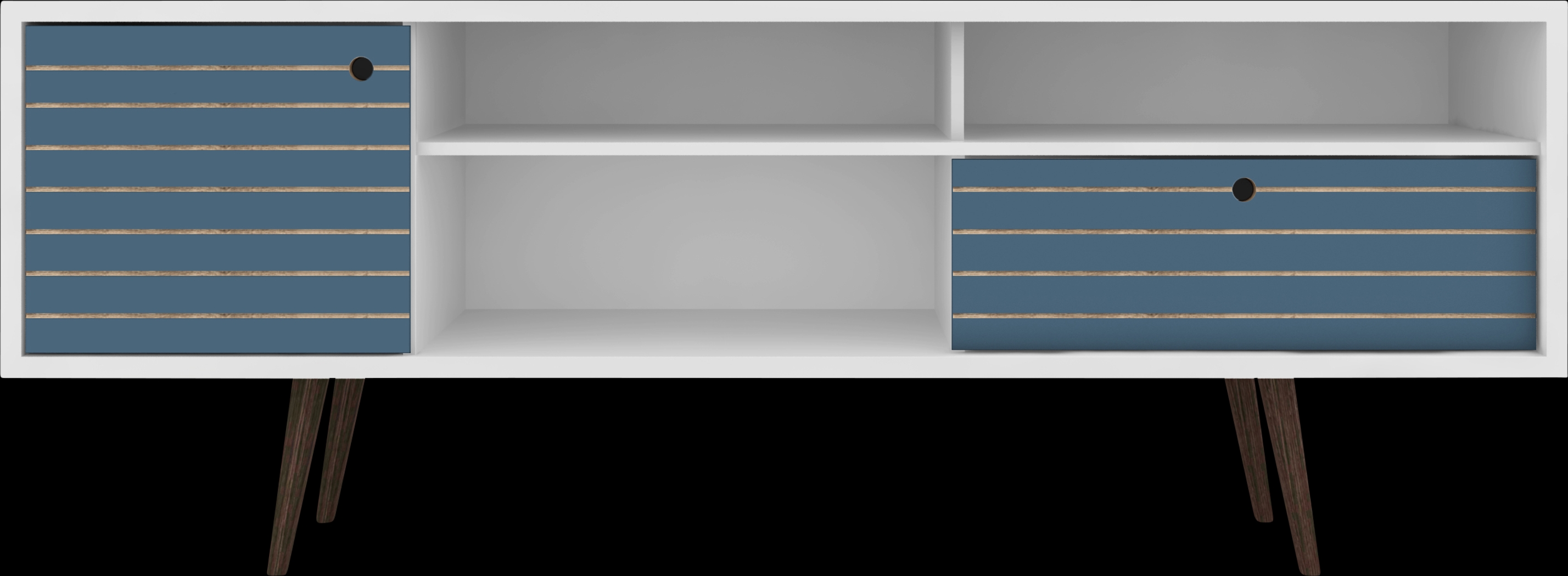 Vallar White/Blue 71 In. Console - Thumbnail - Image 1