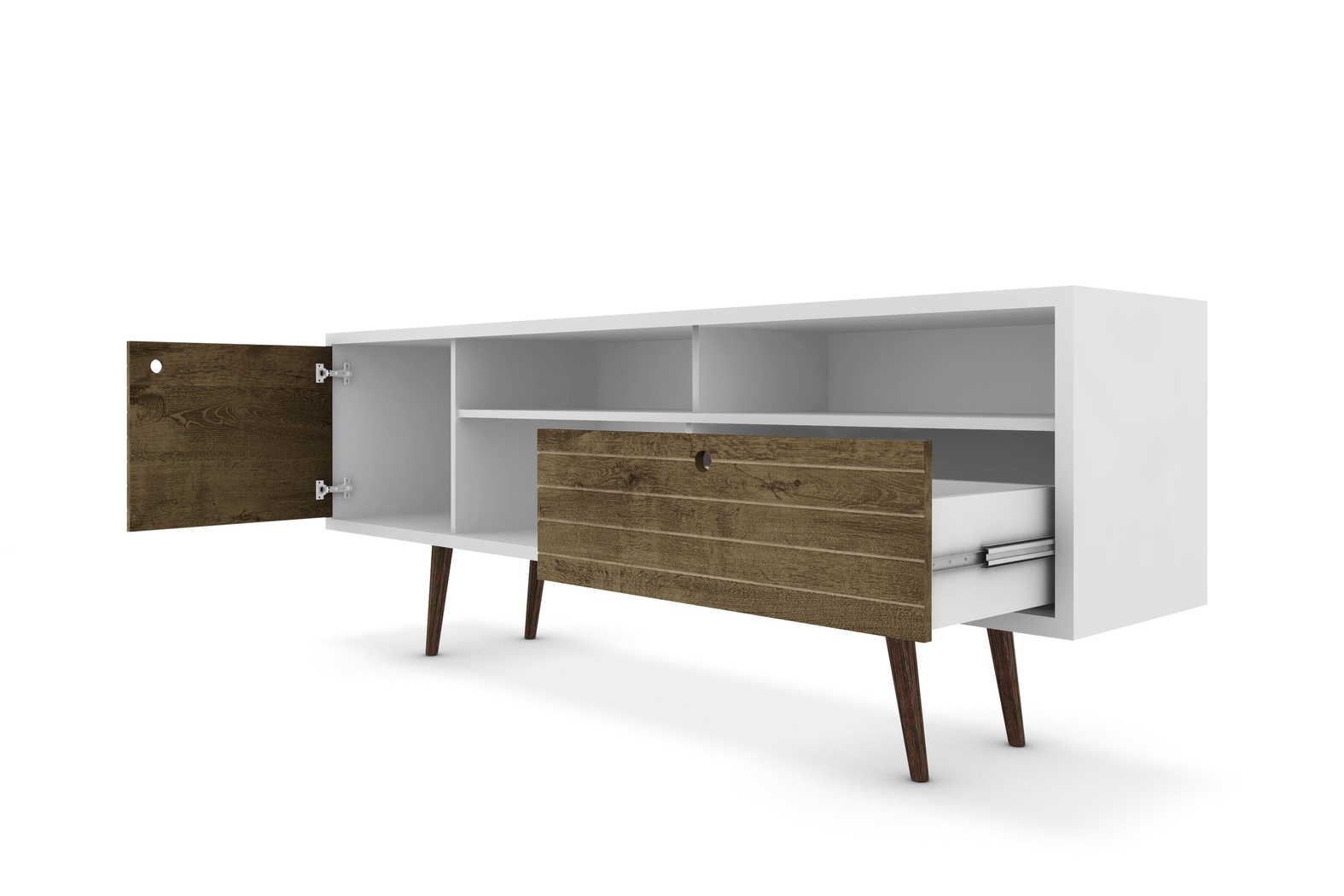 Vallar White/Brown 71 In. Console - Thumbnail - Image 4