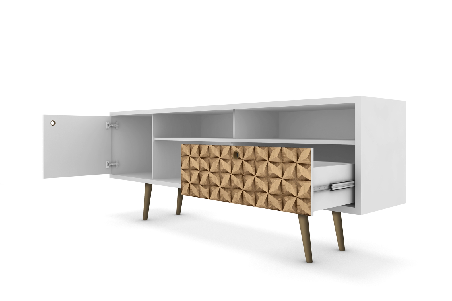 Vallar White/Toffee 71 In. Console - Thumbnail - Image 4