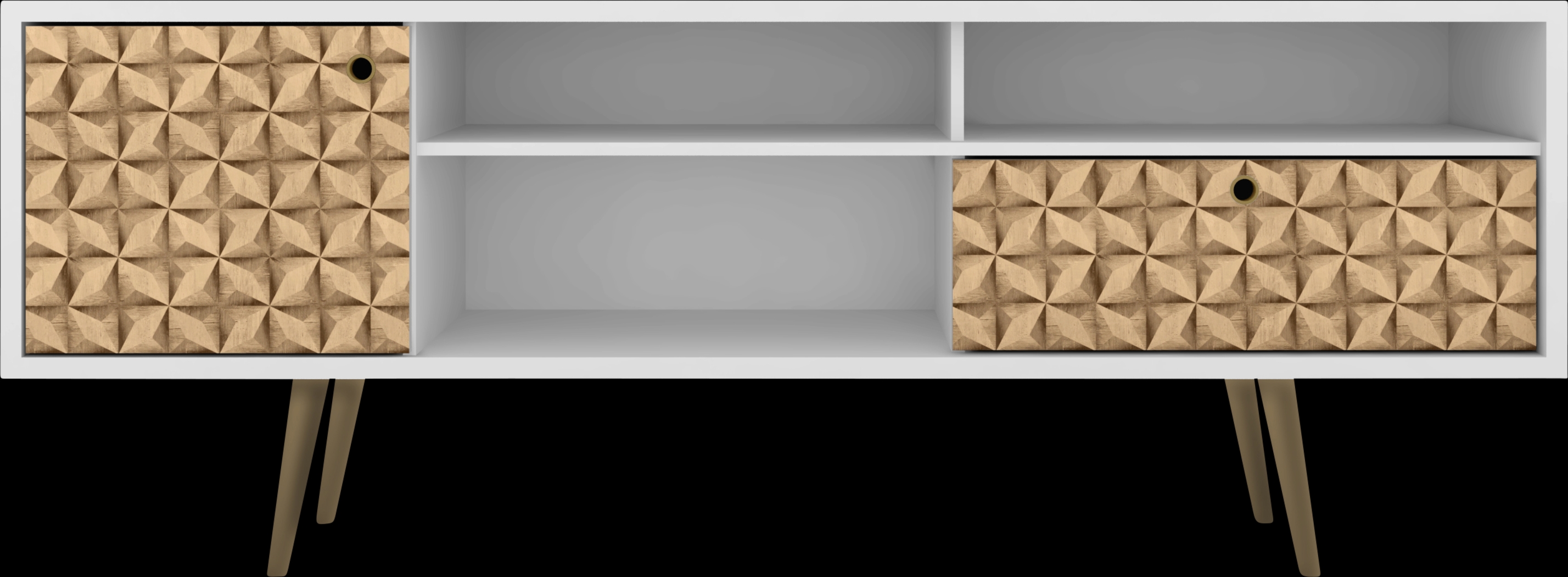 Vallar White/Toffee 71 In. Console - Thumbnail - Image 1