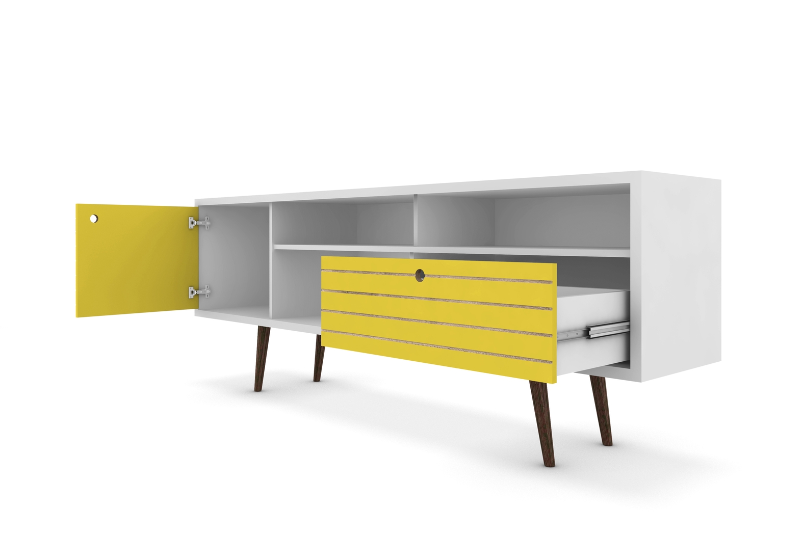 Vallar White/Yellow 71 In. Console - Thumbnail - Image 4