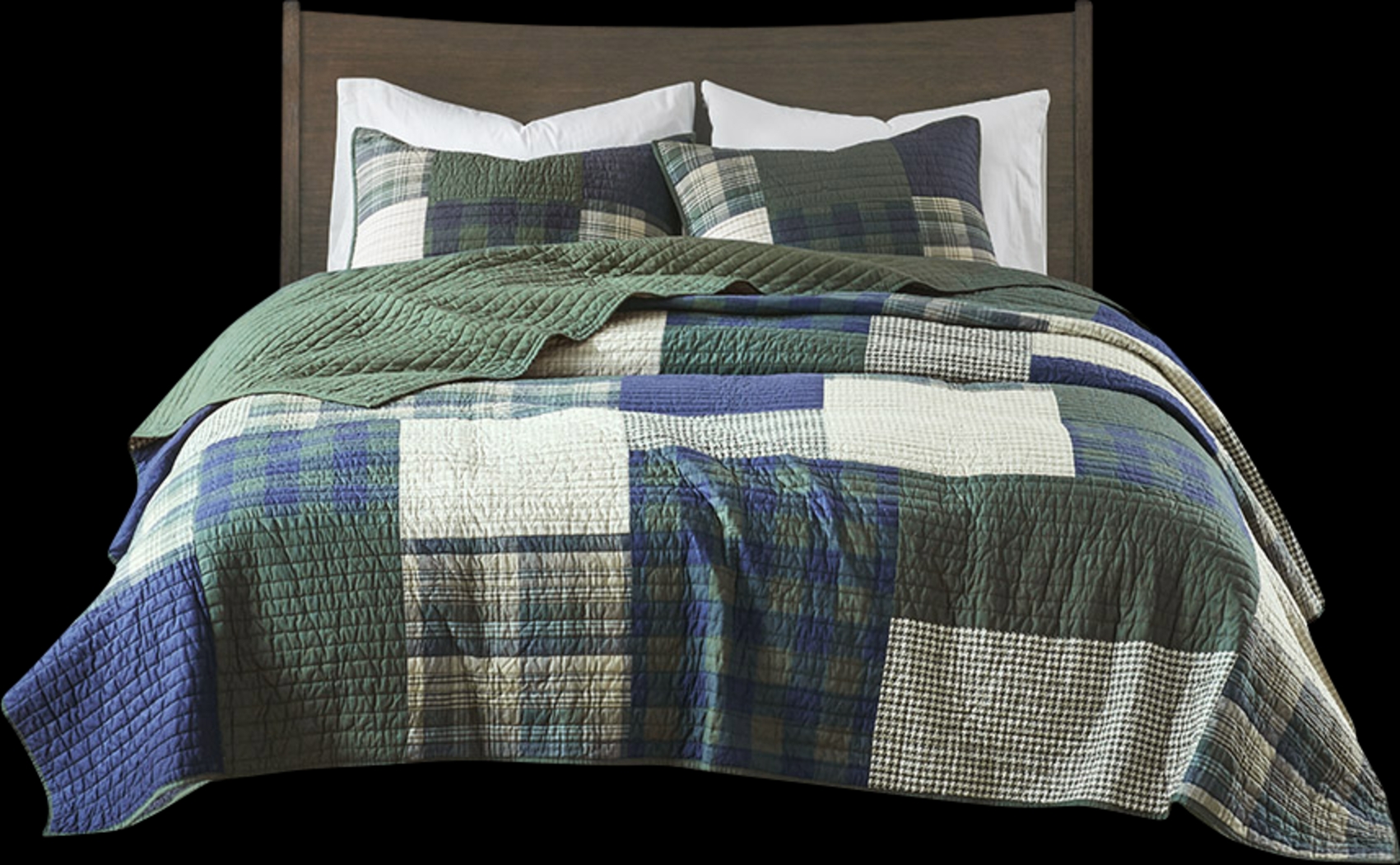 Vallete Green 3 Pc King/California King Coverlet Set - Thumbnail - Image 2