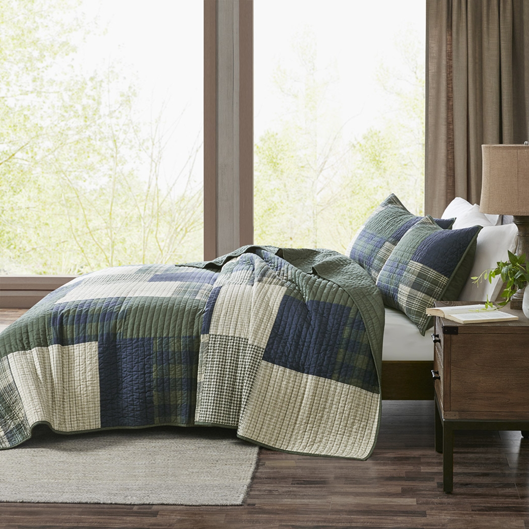 Vallete Green 3 Pc King/California King Coverlet Set - Thumbnail - Image 10