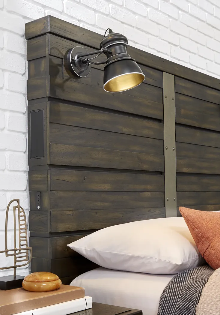 Valley Creek Brown 5 Pc King Panel Bedroom - Thumbnail - Image 3