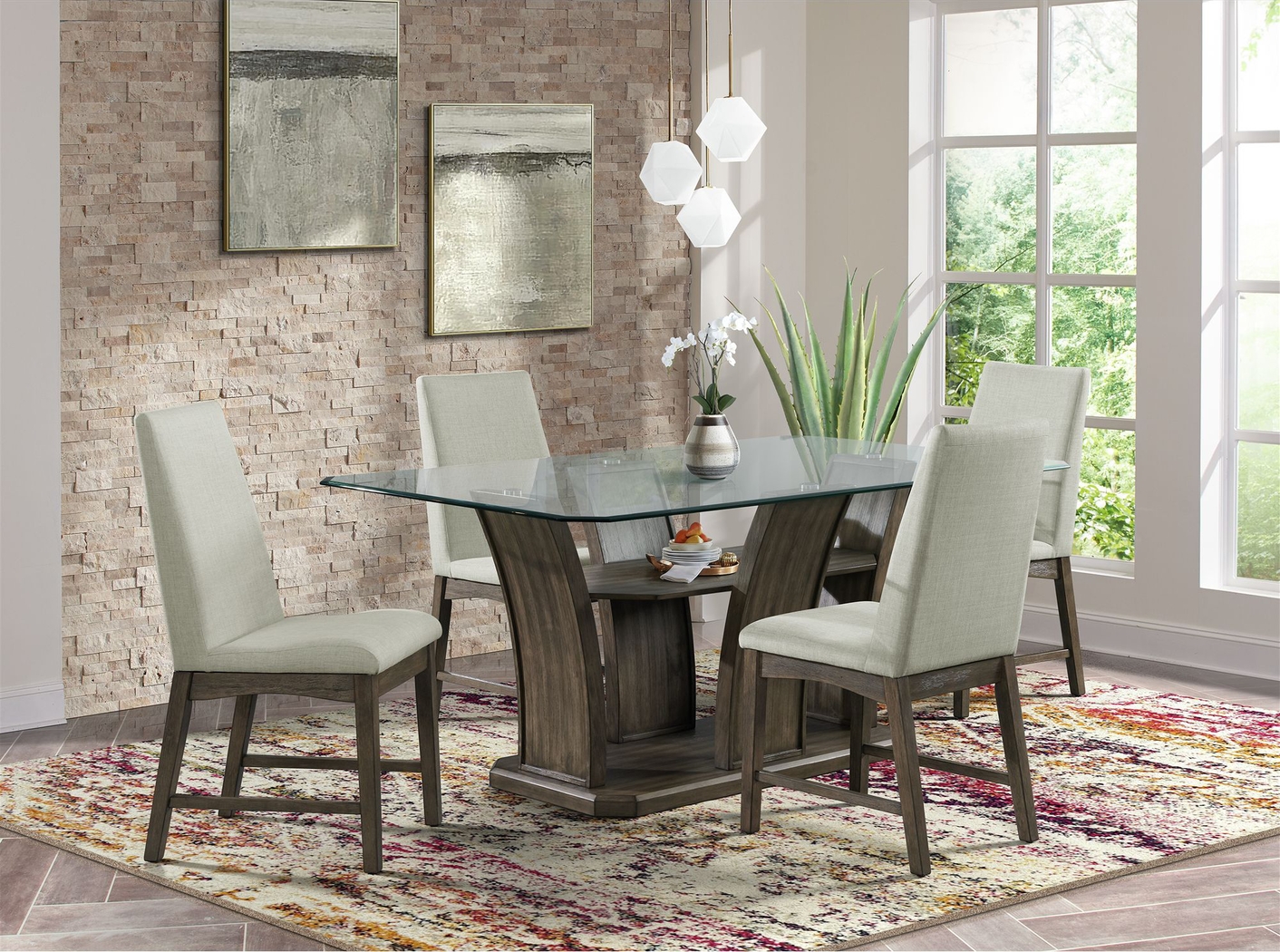 Valleykay Gray Side Chair, Set of 2 - Thumbnail - Image 2