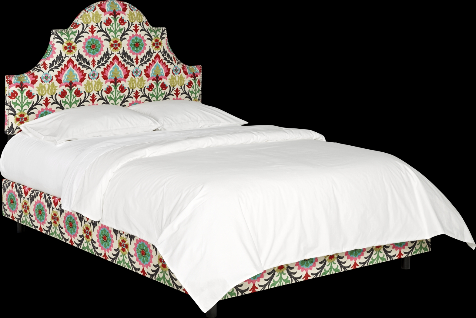 Kids Vallie Green Floral Twin Bed - Thumbnail - Image 1