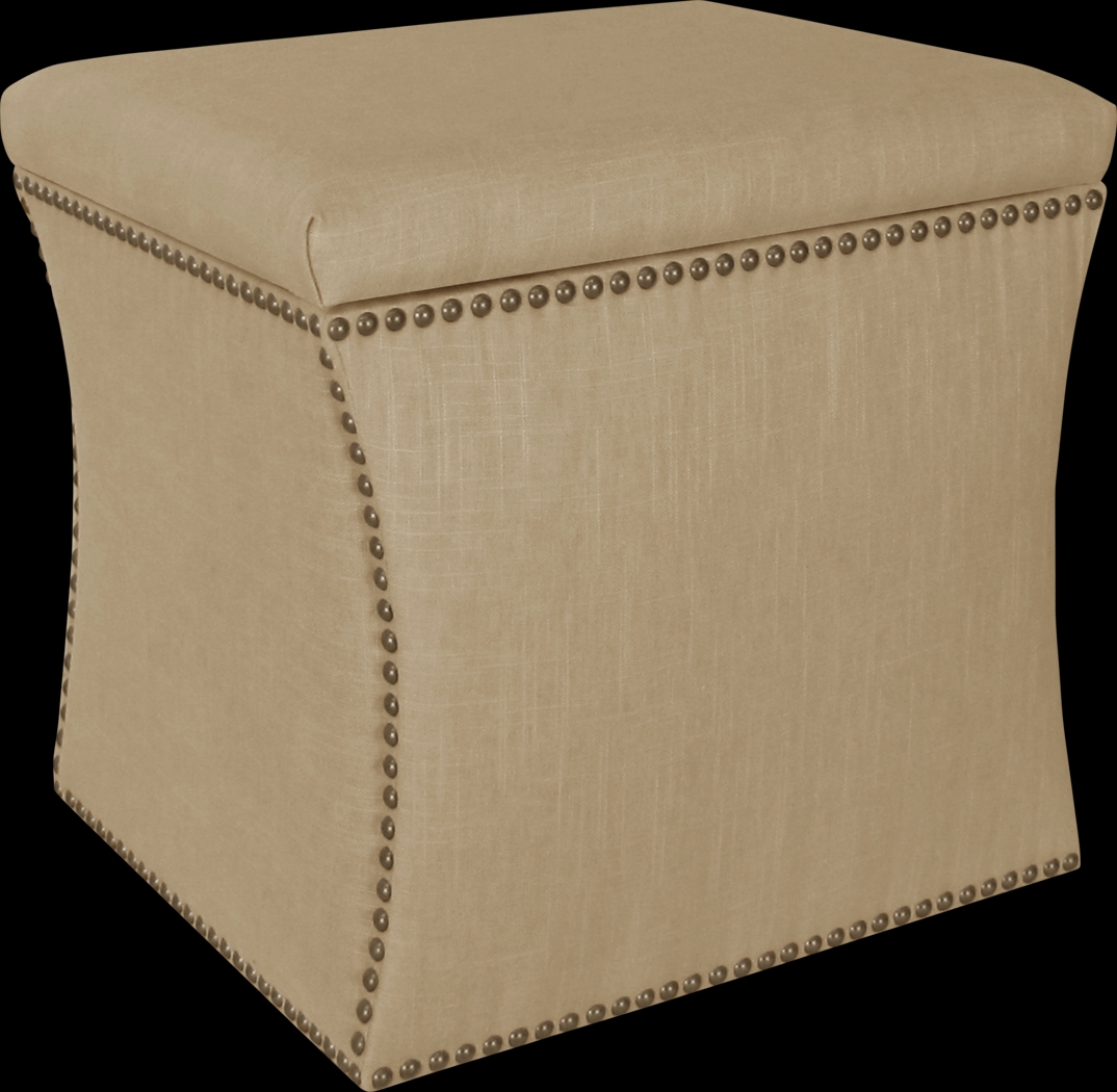 Vallie Sandstone Storage Ottoman - Thumbnail - Image 1