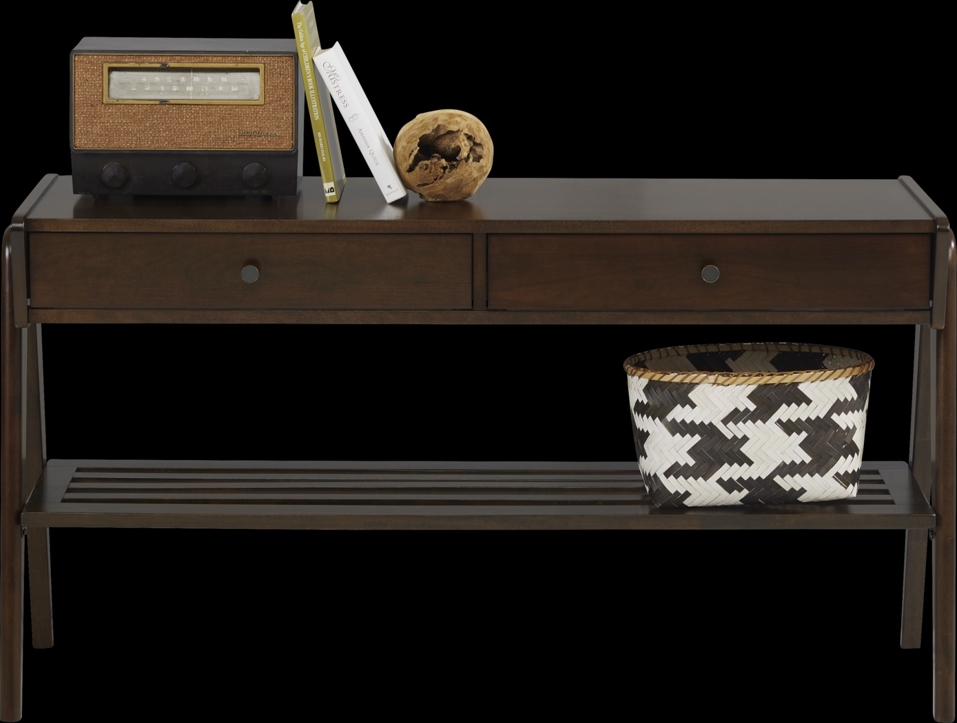 Valloria Brown Sofa Table - Thumbnail - Image 2