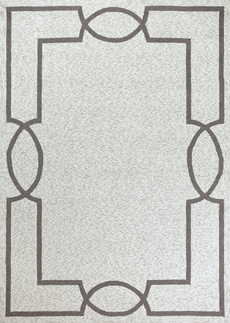 Valmack Beige 7' Square Indoor/Outdoor Rug - Thumbnail - Image 1