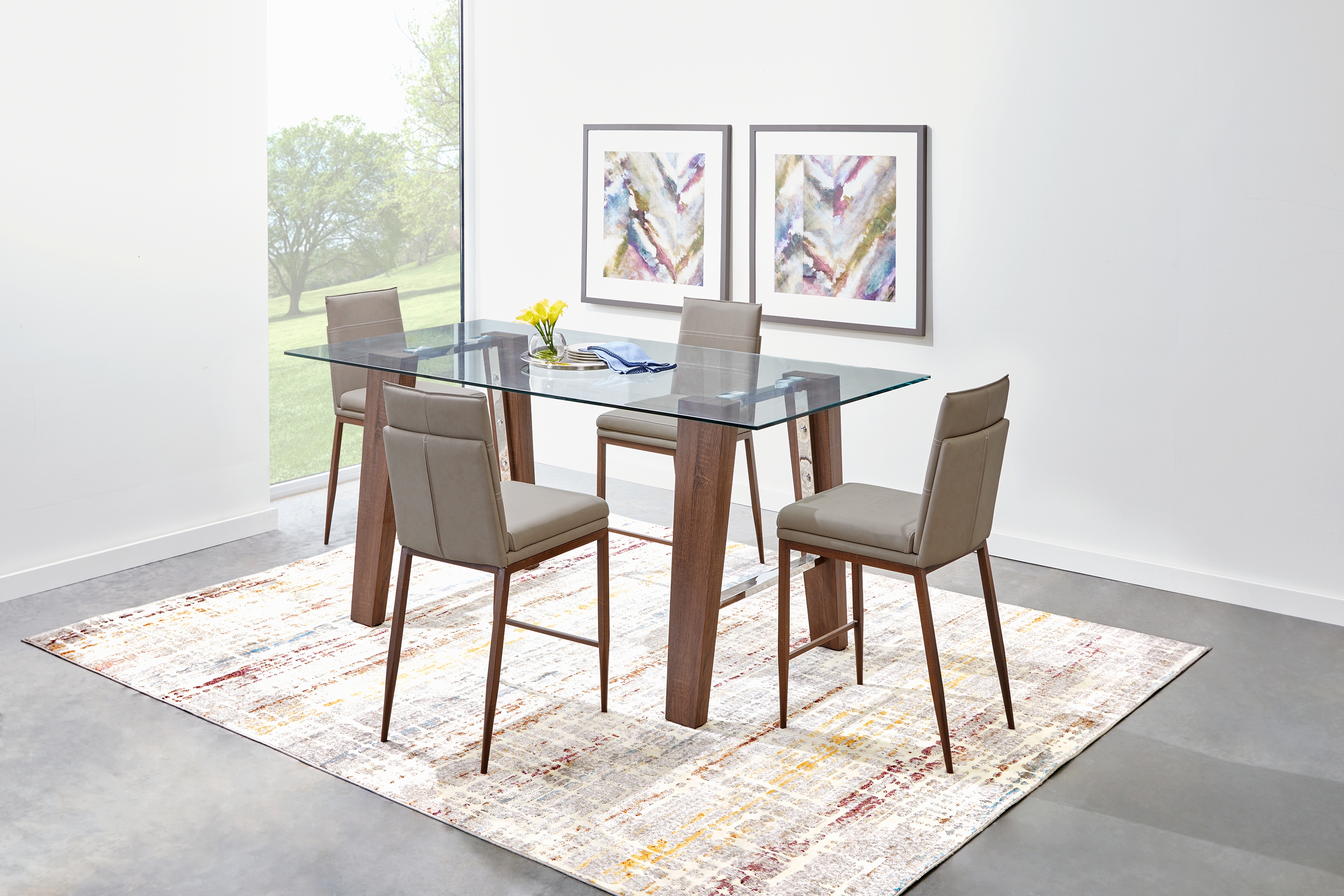 Valmont Brown Counter Height Dining Table - Thumbnail - Image 2