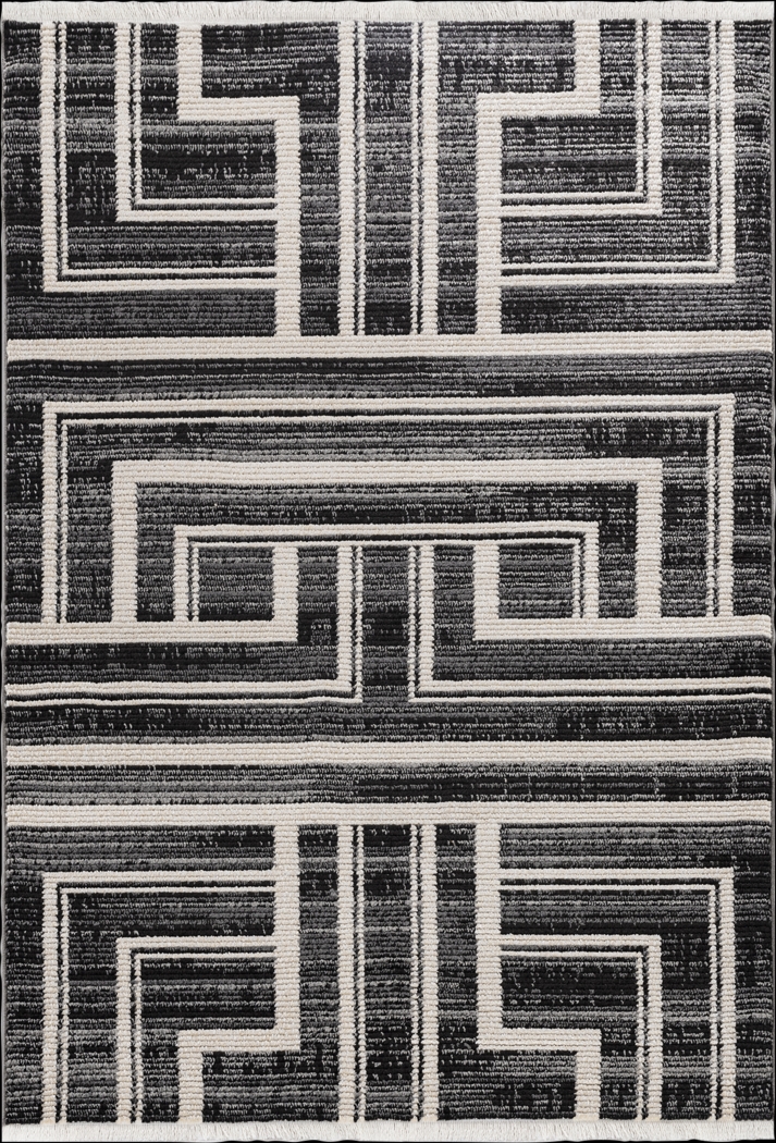 Valraine Black 5'7 x 7'7 Rug - Thumbnail - Image 1