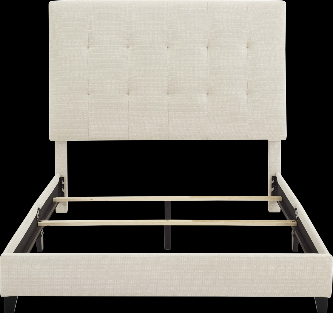 Valria Beige Queen Upholstered Bed - Thumbnail - Image 6