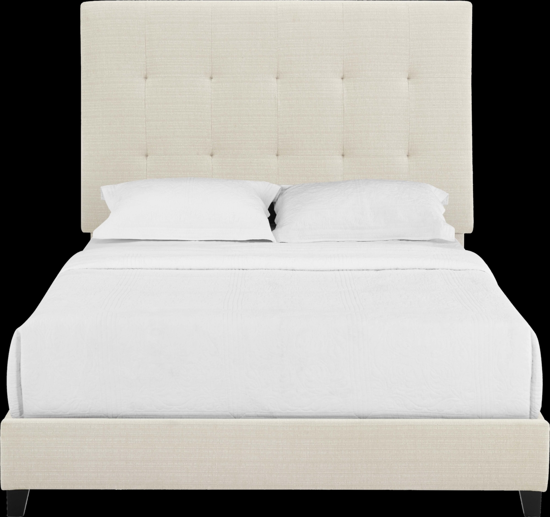 Valria Beige Queen Upholstered Bed - Thumbnail - Image 7