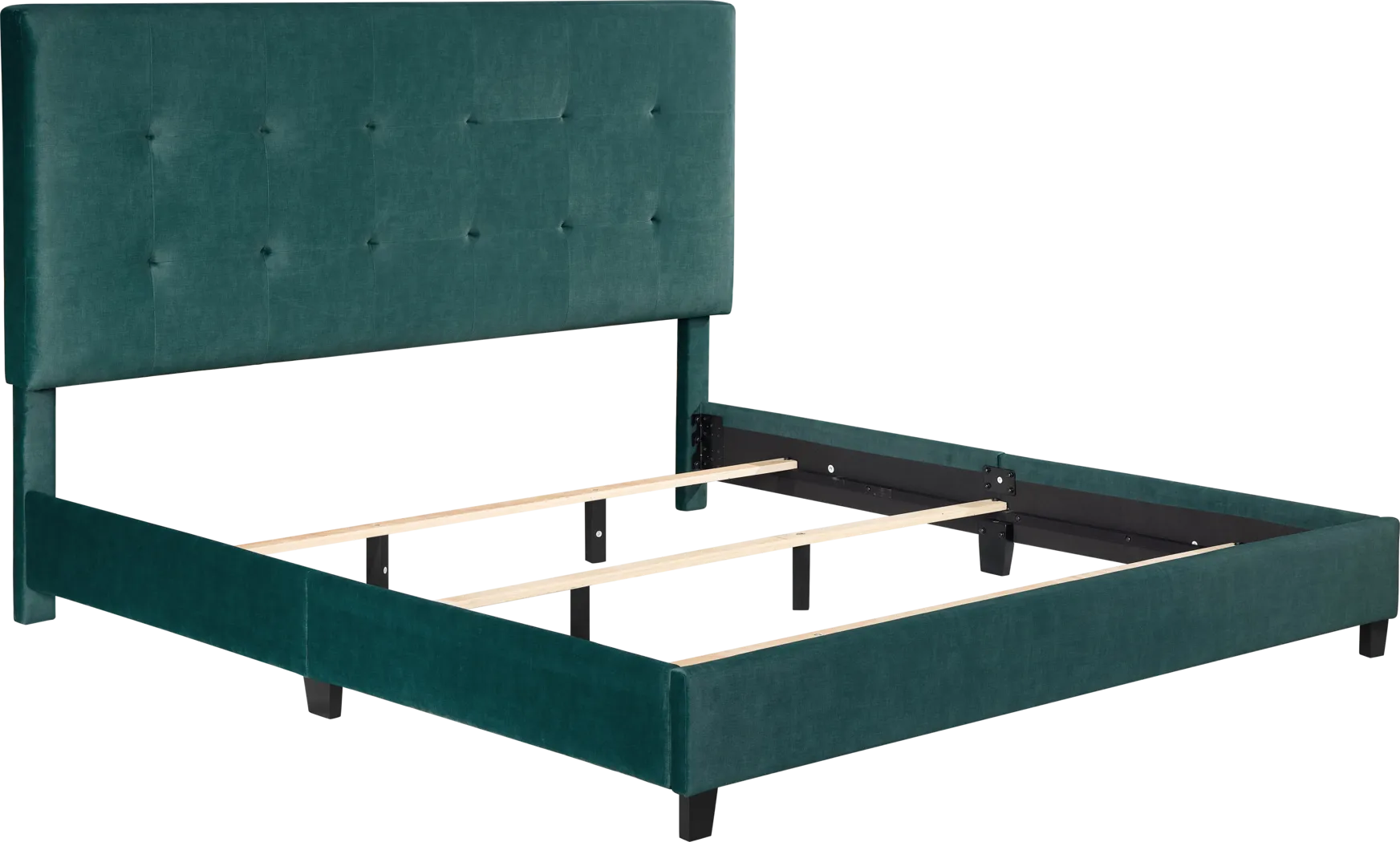 Valria Green King Upholstered Bed - Thumbnail - Image 5