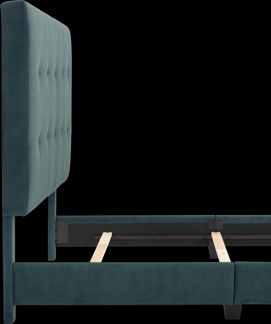 Valria Green Queen Upholstered Bed - Thumbnail - Image 4