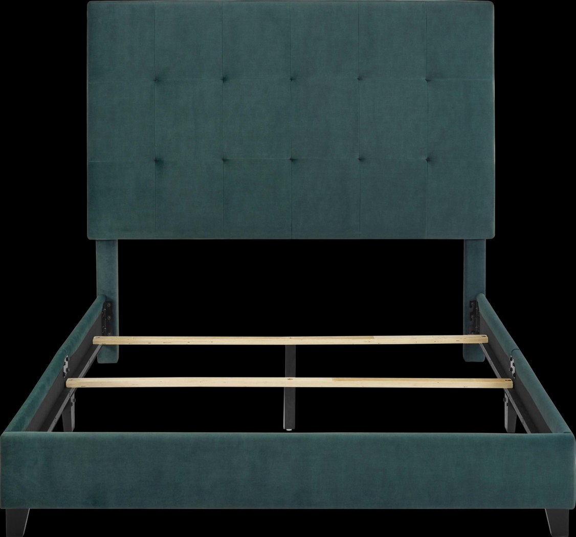 Valria Green Queen Upholstered Bed - Thumbnail - Image 6