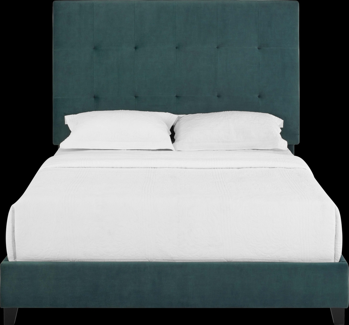 Valria Green Queen Upholstered Bed - Thumbnail - Image 7